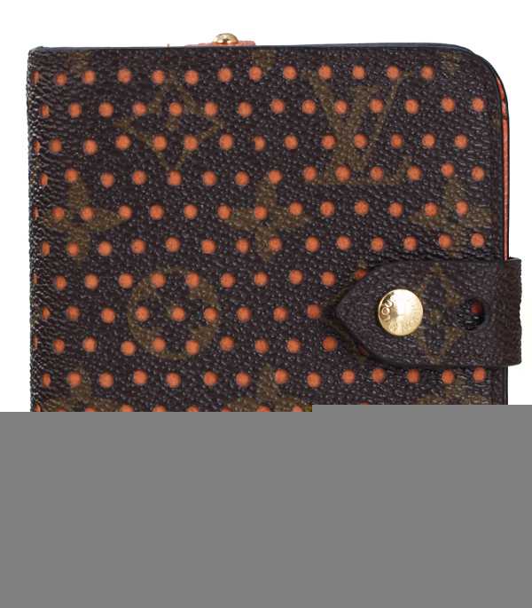 1:1 Copy Louis Vuitton Monogram Canvas Perforation Compact Zippe M95188 Replica - Click Image to Close